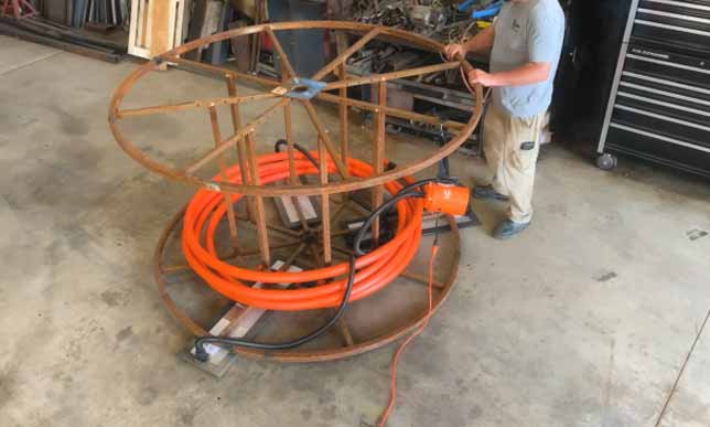 3-in-1 system for moving industrial cable spool