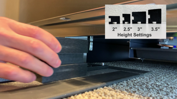 Height settings for spacer blocks