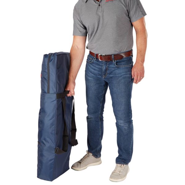 Man holding the handle of a Deluxe Backpack for Appliance Mover Systems