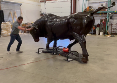 Moving a Massive Bronze Statue with an Airsled