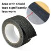 Air Beam Shield Tape showing significantly less wear on blade